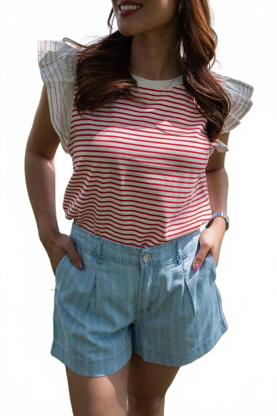 NEW THREAD & SUPPLY junia shorts in blue haze wash